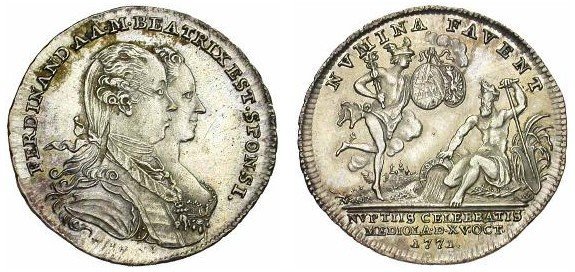 Nozze di Ferdinando e Beatrice d'Este 1771 -B210 1771 Nozze di Ferdinando e Beatrice d'Este 1771 -B210 1771