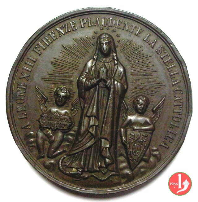 Pio IX-Leone XIII -Omaggio di Firenze 1878 Pio IX-Leone XIII -Omaggio di Firenze 1878