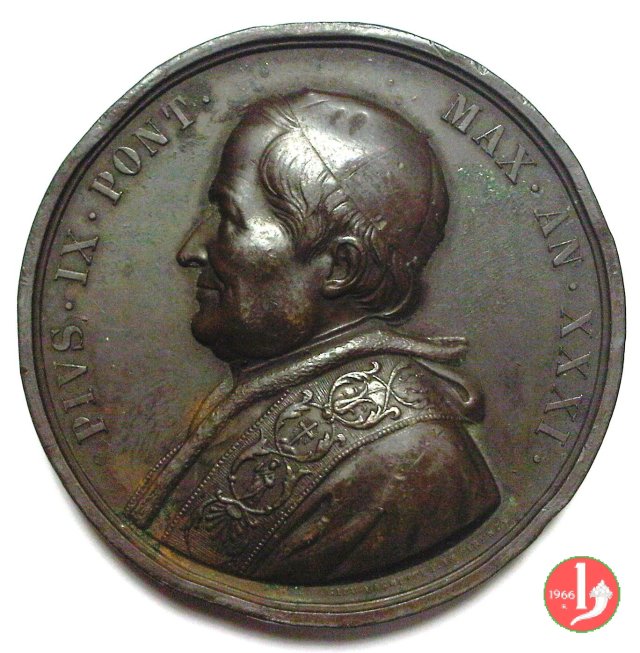 Pio IX-Leone XIII -Omaggio di Firenze 1878 Pio IX-Leone XIII -Omaggio di Firenze 1878