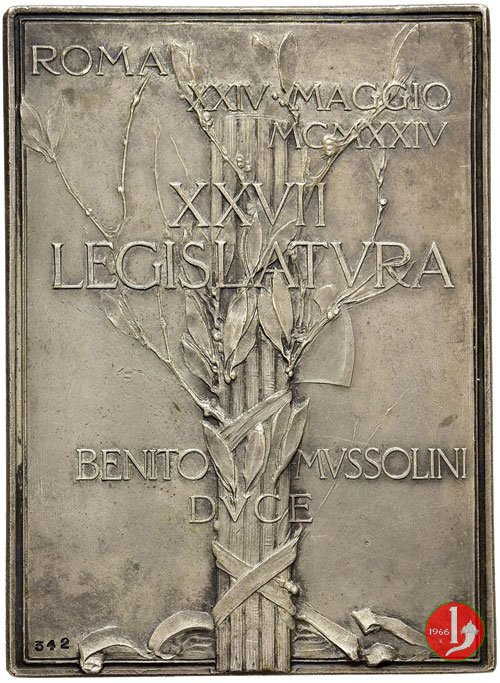 Placchetta XXVII Legislatura -C14 1924