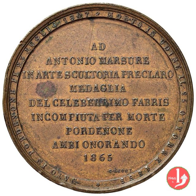 Pordenone - Antonio Marsure 1865 1865 Pordenone - Antonio Marsure 1865 1865
