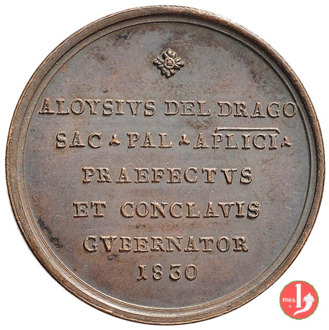 Prefetto e Governatore Mons. Del Drago -Bo95 1830 (Roma) Prefetto e Governatore Mons. Del Drago -Bo95 1830 (Roma)