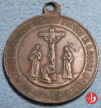 Premio Guardia d'onore al Sacro Cuore -Mo456-457 1878 Premio Guardia d'onore al Sacro Cuore -Mo456-457 1878
