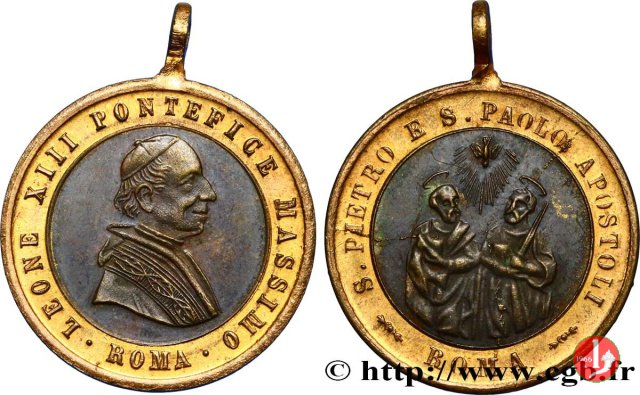 SS. Pietro e Paolo Apost.-busto a dx 25mm -Mo508 1878 SS. Pietro e Paolo Apost.-busto a dx 25mm -Mo508 1878