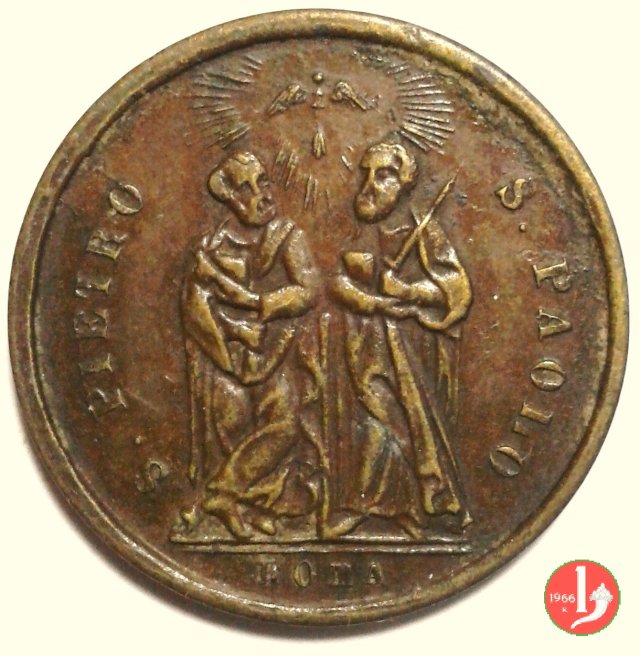 SS. Pietro e Paolo Apost.-busto a dx 25mm -Mo509 1878 SS. Pietro e Paolo Apost.-busto a dx 25mm -Mo509 1878