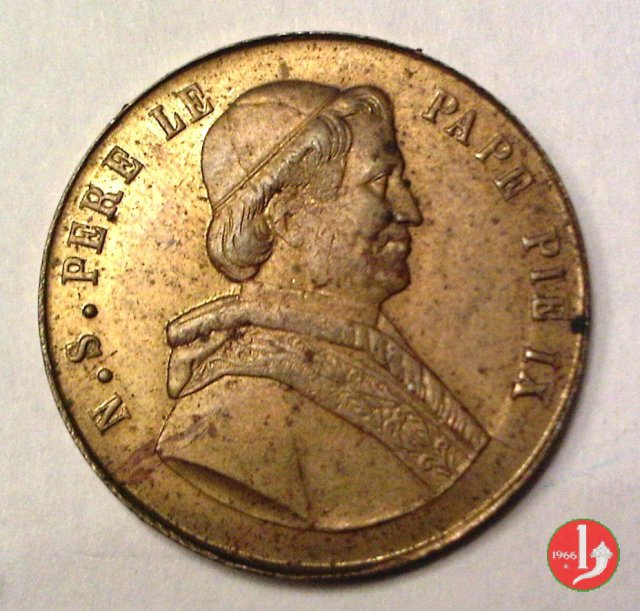 Triregno e chiavi - Francia 1846 Triregno e chiavi - Francia 1846