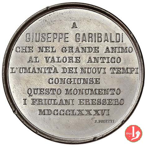 Udine - Monumento a Garibaldi 1886 -Sa154 1886 Udine - Monumento a Garibaldi 1886 -Sa154 1886