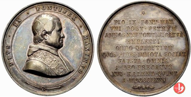 XXV anno di Pontificato -B1 1871 XXV anno di Pontificato -B1 1871