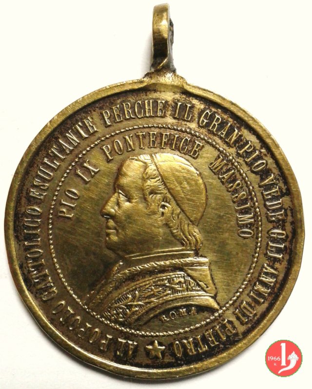 XXV anno di Pontificato Tiara e chiavi -B4 1871 XXV anno di Pontificato Tiara e chiavi -B4 1871