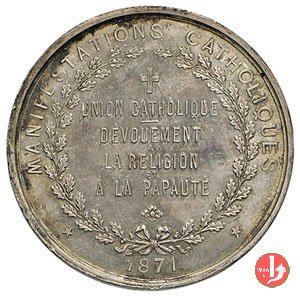 XXV anno di Pontificato UC Francia -B5 1871 XXV anno di Pontificato UC Francia -B5 1871