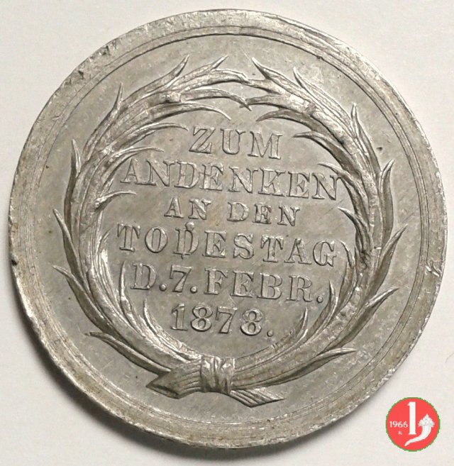 Zur Andenken an der Todestag 30mm 1878 Zur Andenken an der Todestag 30mm 1878