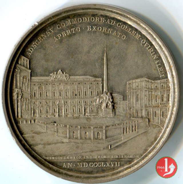 A. XXII -La scalinata di P.za Quirinale 1867 (Roma) A. XXII -La scalinata di P.za Quirinale 1867 (Roma)