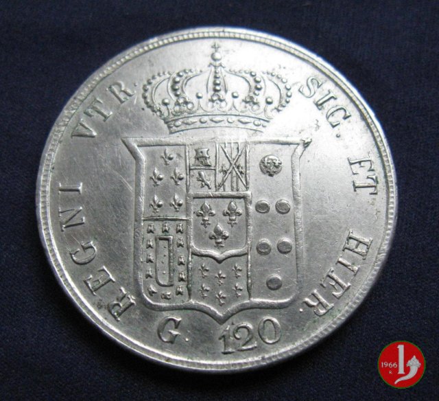 Piastra da 120 Grana 1858 (Napoli) Piastra da 120 Grana 1858 (Napoli)