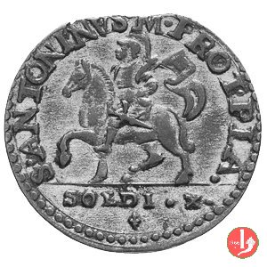 10 soldi o mezza lira di Piacenza 1722-1725 (Piacenza)