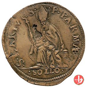 1 soldo con San Ilario 1624-1636 (Parma) 1 soldo con San Ilario 1624-1636 (Parma)