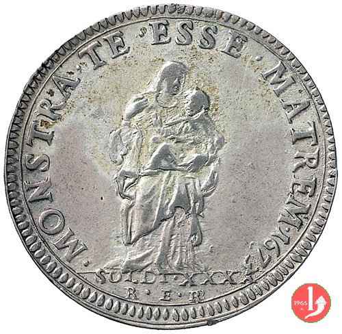 40 soldi o quarantano 1673 (Piacenza)