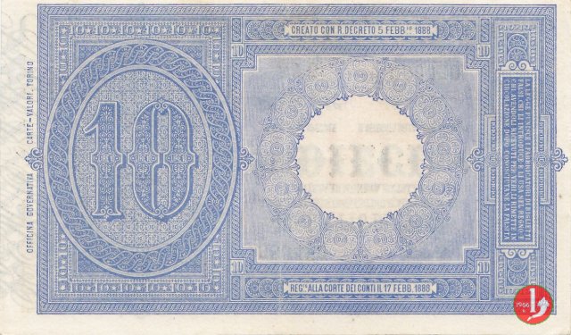 10 Lire 1892