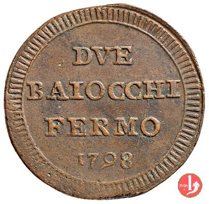 2 baiocchi (fascio) 1798 (Fermo) 2 baiocchi (fascio) 1798 (Fermo)