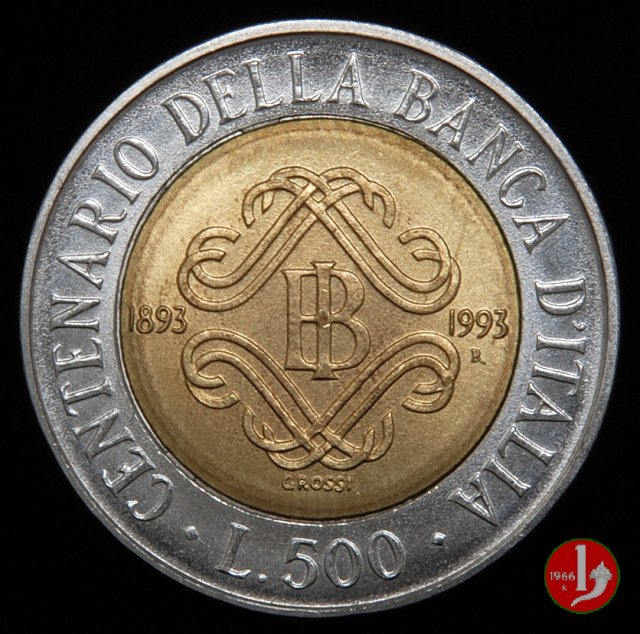 500 lire Banca d'Italia 1993 (Roma)