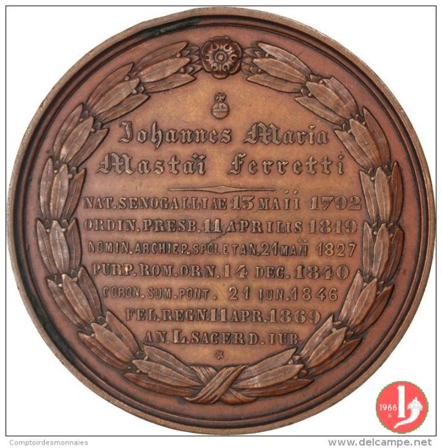 50° Ordinazione Sac. Omaggio Belga -B19 1869 50° Ordinazione Sac. Omaggio Belga -B19 1869
