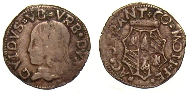 Quattrino (testa grande) 1482-1508 (Casteldurante-urbino)
