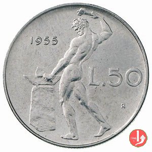 50 lire Vulcano 1955 (Roma)