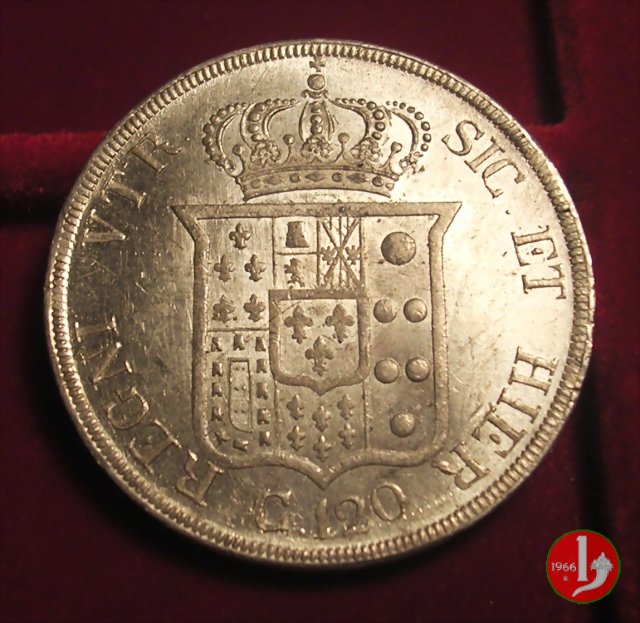Piastra da 120 Grana 1836 (Napoli) Piastra da 120 Grana 1836 (Napoli)