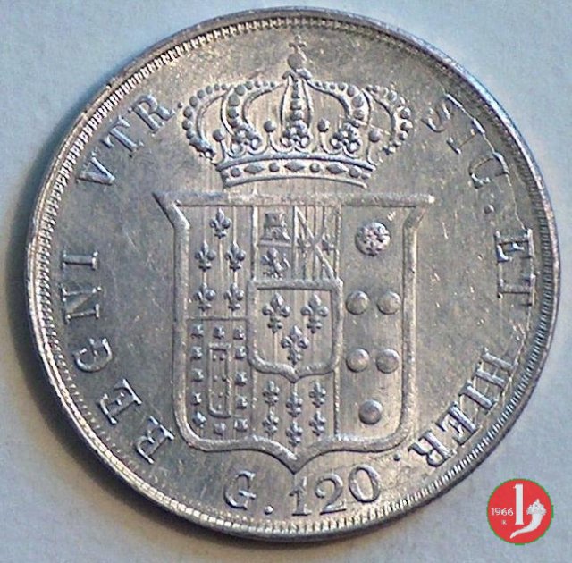 Piastra da 120 Grana 1855 (Napoli) Piastra da 120 Grana 1855 (Napoli)