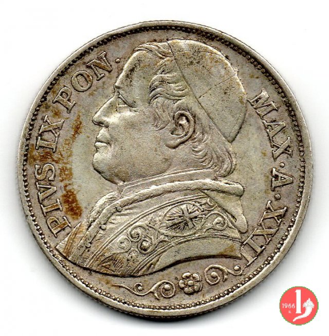 2 lire 1868 (Roma)