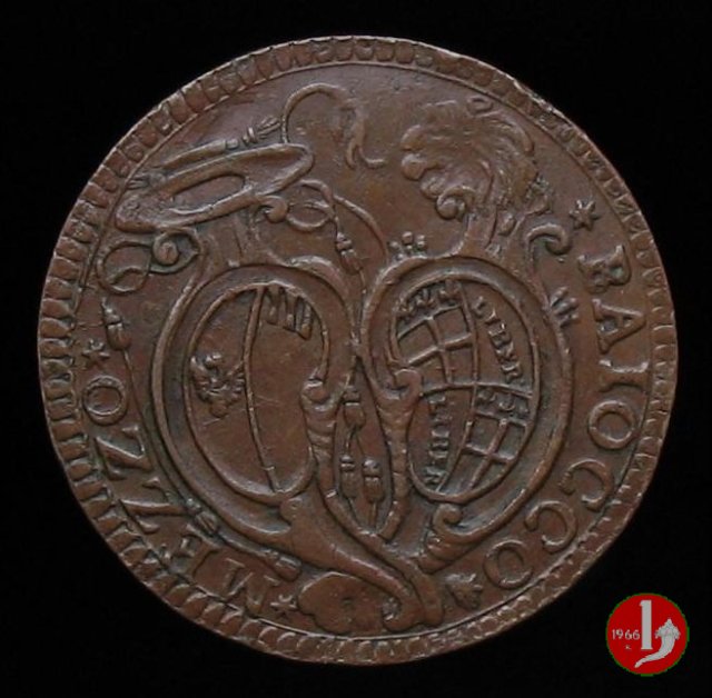 mezzo baiocco 1784 1784 (Bologna) mezzo baiocco 1784 1784 (Bologna)