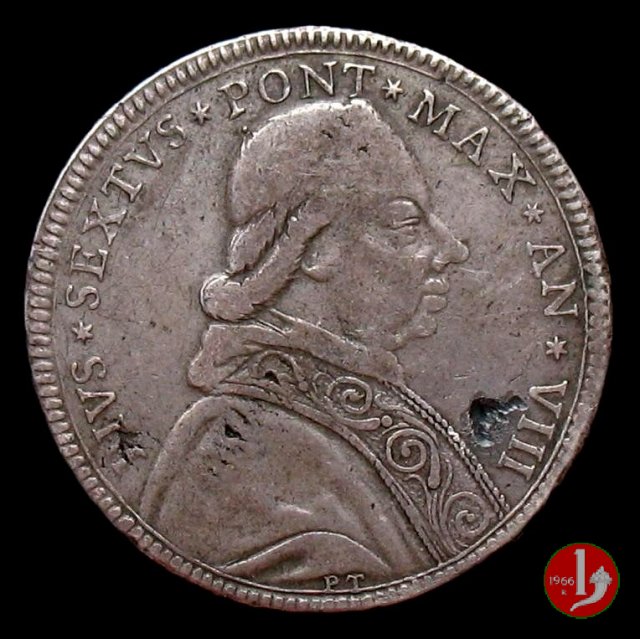 mezzo scudo romano busto 1782 (Bologna) mezzo scudo romano busto 1782 (Bologna)