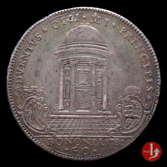 mezzo scudo romano busto 1782 (Bologna) mezzo scudo romano busto 1782 (Bologna)