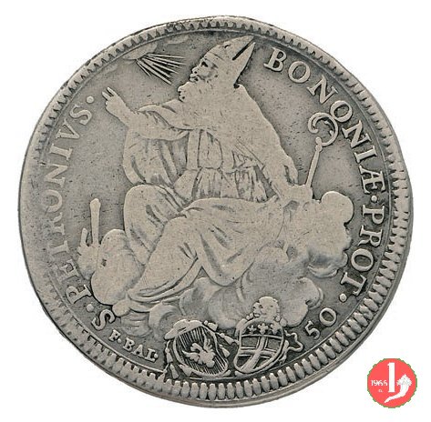 mezzo scudo romano santo seduto a sinistra 1778 (Bologna) mezzo scudo romano santo seduto a sinistra 1778 (Bologna)