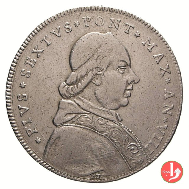 scudo romano busto 1782 (Bologna) scudo romano busto 1782 (Bologna)