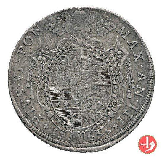 scudo romano santo stante 1777 (Bologna) scudo romano santo stante 1777 (Bologna)