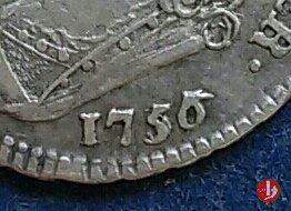 Ottavo di scudo nuovo 1756 (Torino)
