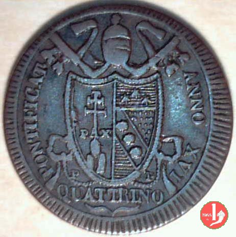 Quattrino del 3° tipo 1816 (Roma) Quattrino del 3° tipo 1816 (Roma)