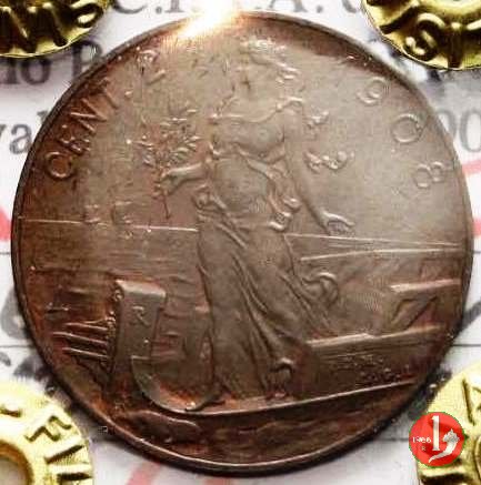 2 centesimi prora 1908 (Roma)