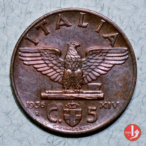 5 centesimi impero rame 1936 (Roma)
