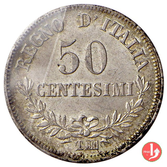 50 centesimi valore 1867 (Torino)
