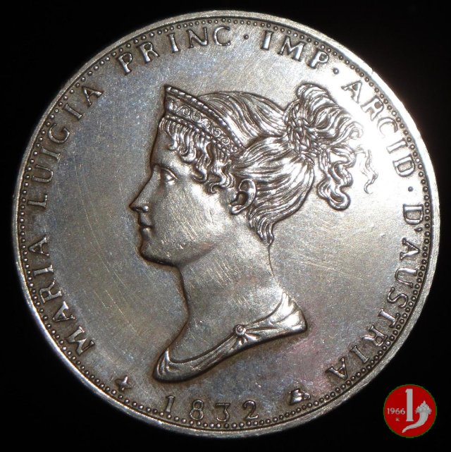 5 lire o scudo 1832 (Milano) 5 lire o scudo 1832 (Milano)