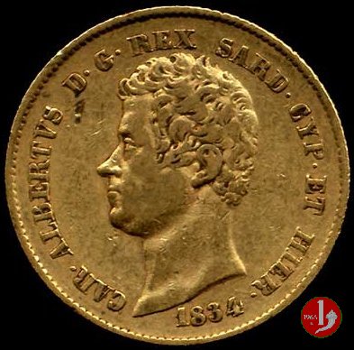 20 lire o Marengo 1834 (Torino)