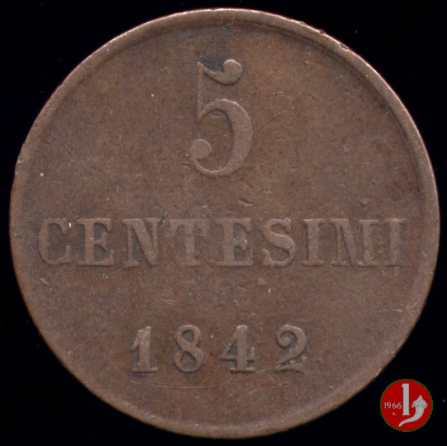 5 centesimi 1842 (Torino)