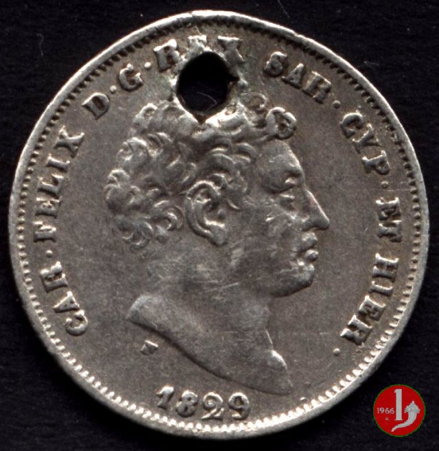 25 centesimi 1829 (Torino)