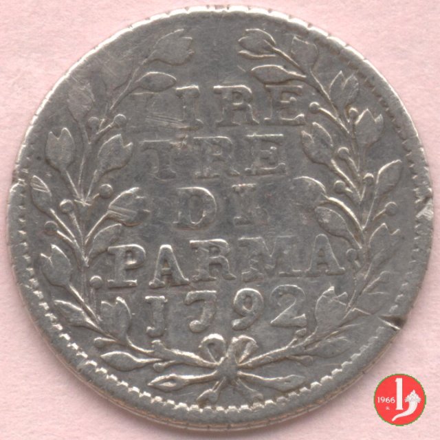 3 lire di Parma 1792 (Parma)