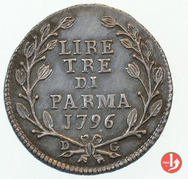 3 lire di Parma 1796 (Parma)