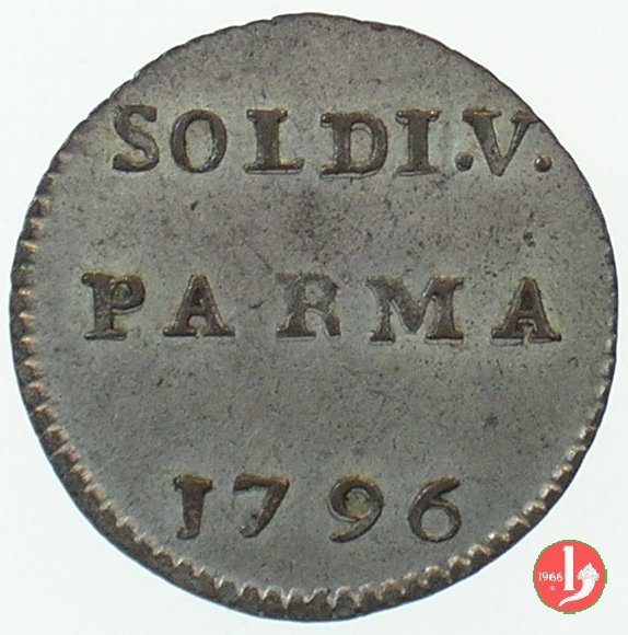 5 soldi o quarto di lira 1796 (Parma)