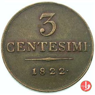 3 centesimi 1822 (Milano)