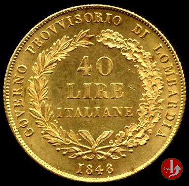 40 lire italiane 1848 (Milano)