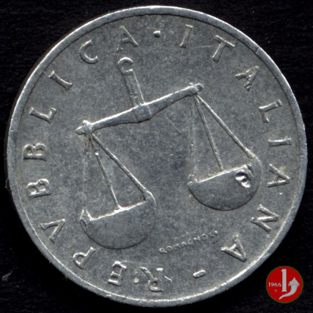 1 lira cornucopia 1954 (Roma)